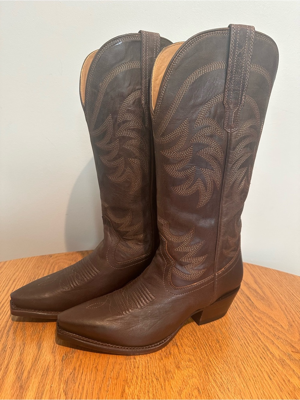 Tecovas—The Annie Cafe—Dark Brown Embroidered Women’s Western Boots